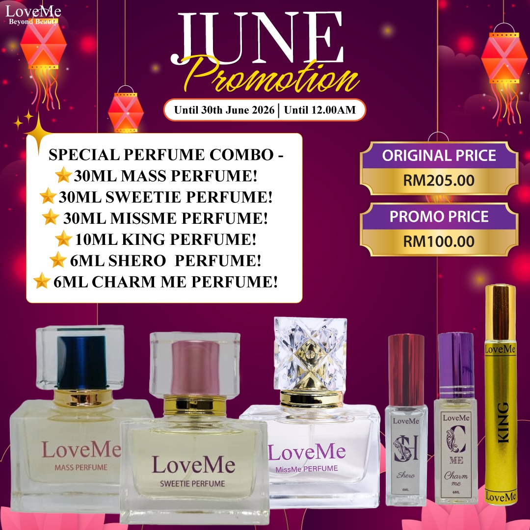 PERFUME COMBO - 30ML MASS & SWEETIE, 10ML KING, 6ML SHERO AND CHARM ME