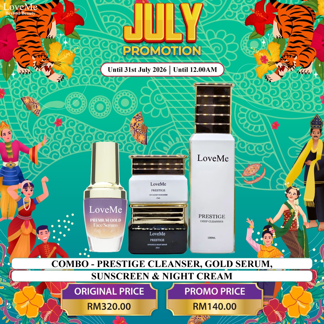 COMBO - GOLD SERUM, NIGHT CREAM, PRESTIGE CLEANSER & SUNSCREEN