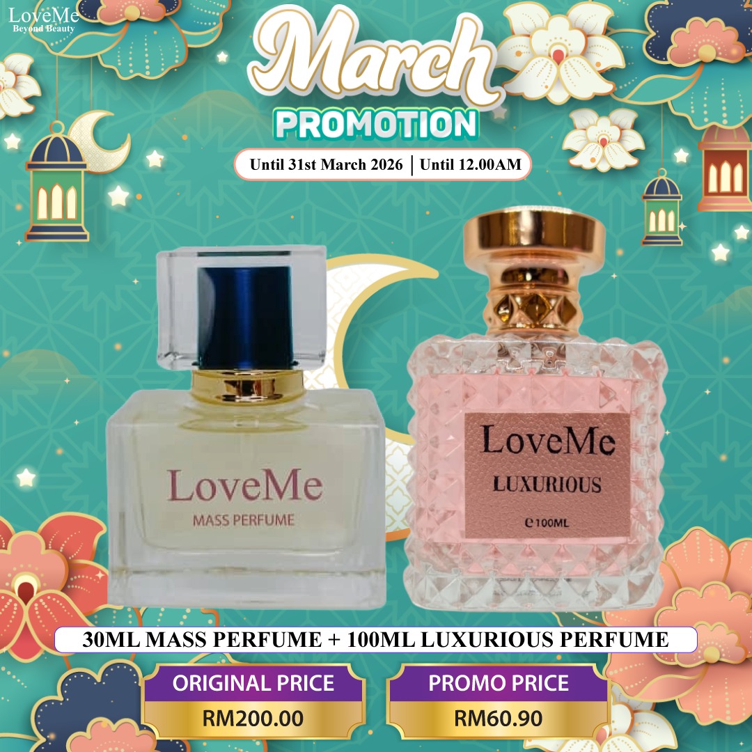 COMBO 2 PERFUME - LOVEME 100ML LUXUXRIOUS & 30ML MASS PERFUME