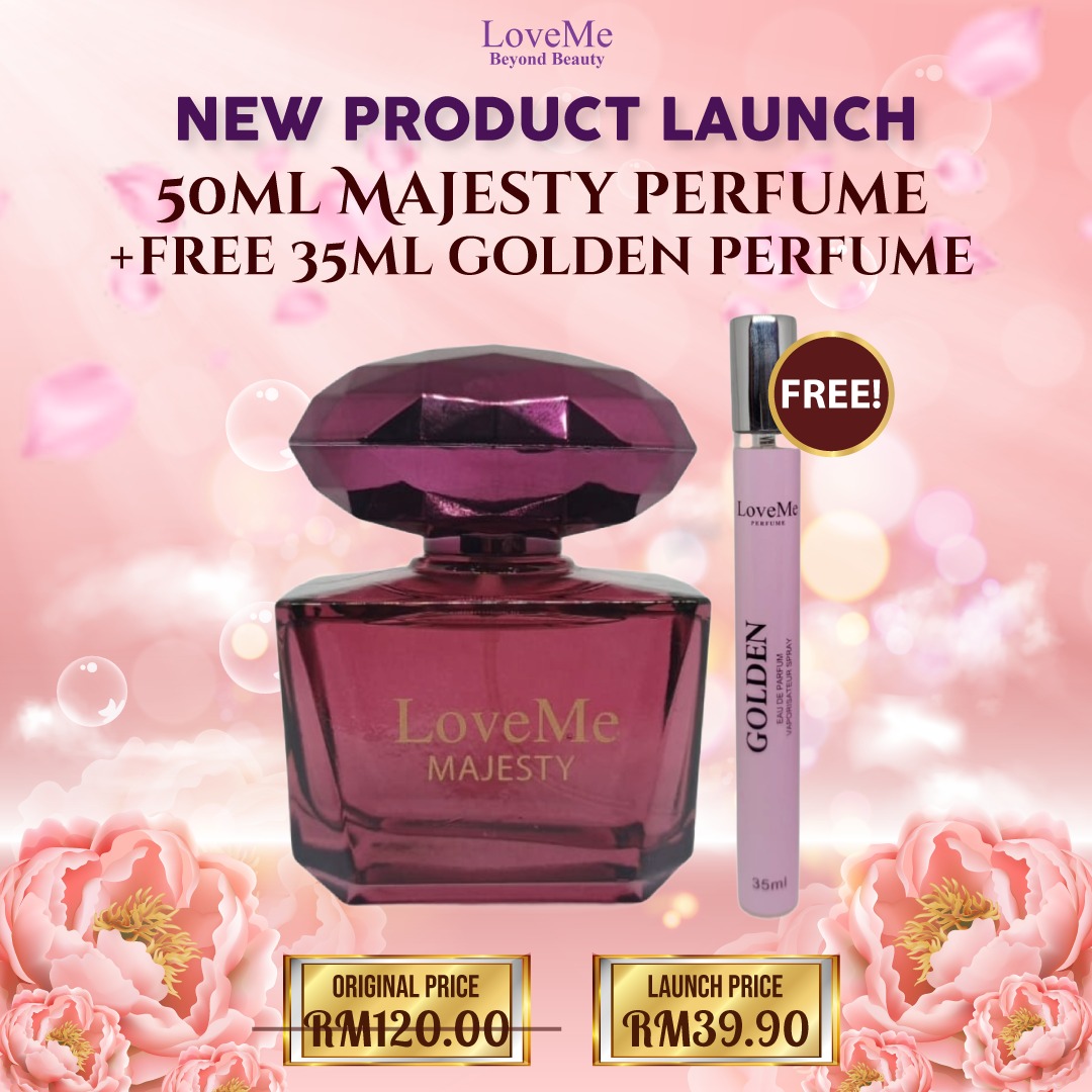 50ML MAJESTY FREE 35ML GOLDEN PERFUME
