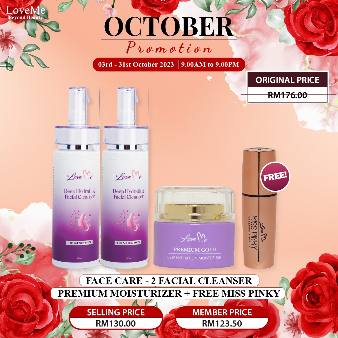 FACE CARE - 2 FACIAL CLEANSER, PREMIUM MOSTURIZER FREE MISS PINKY