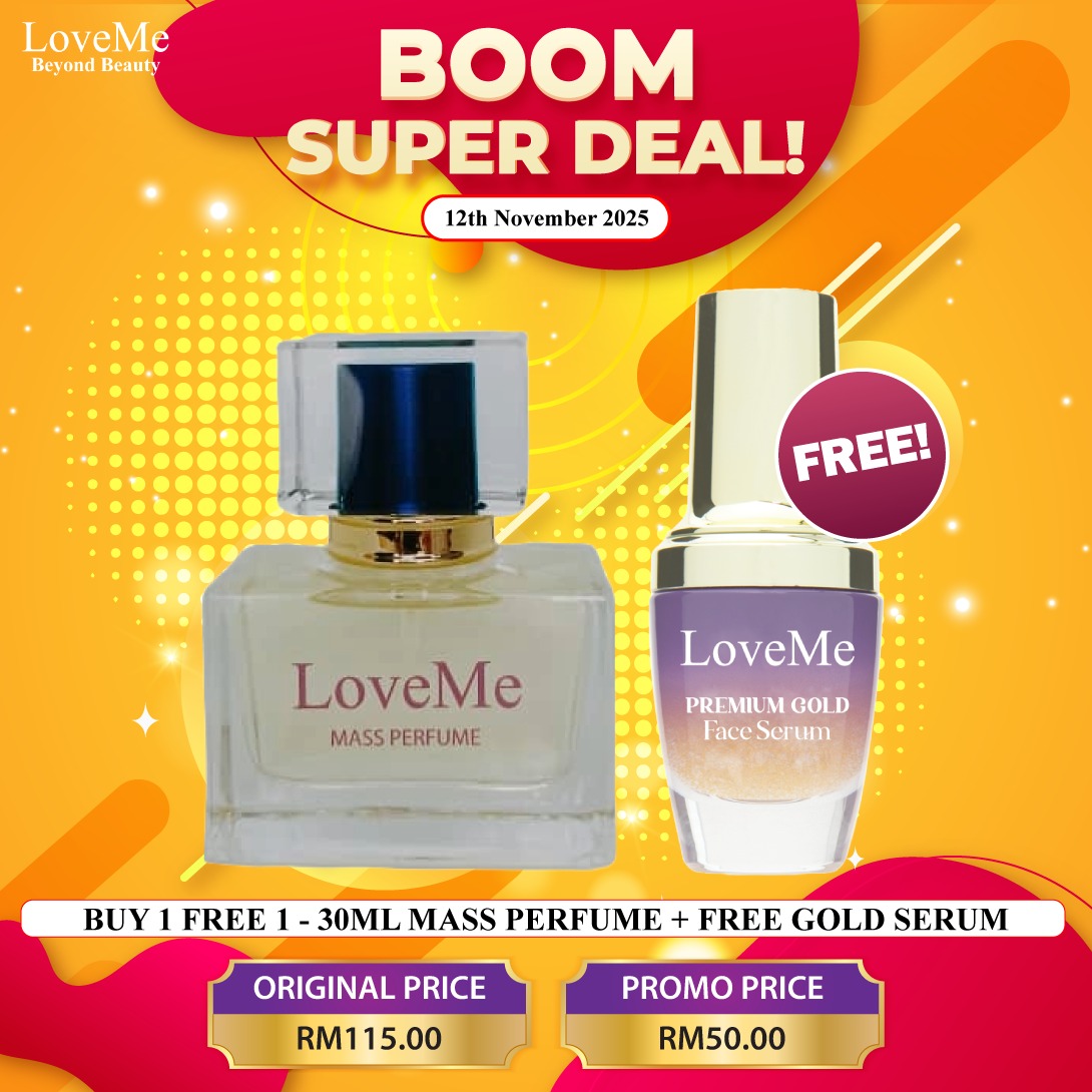 BUY 1 FREE 1  - 30ML MASS PERFUME FREE GOLD SERUM