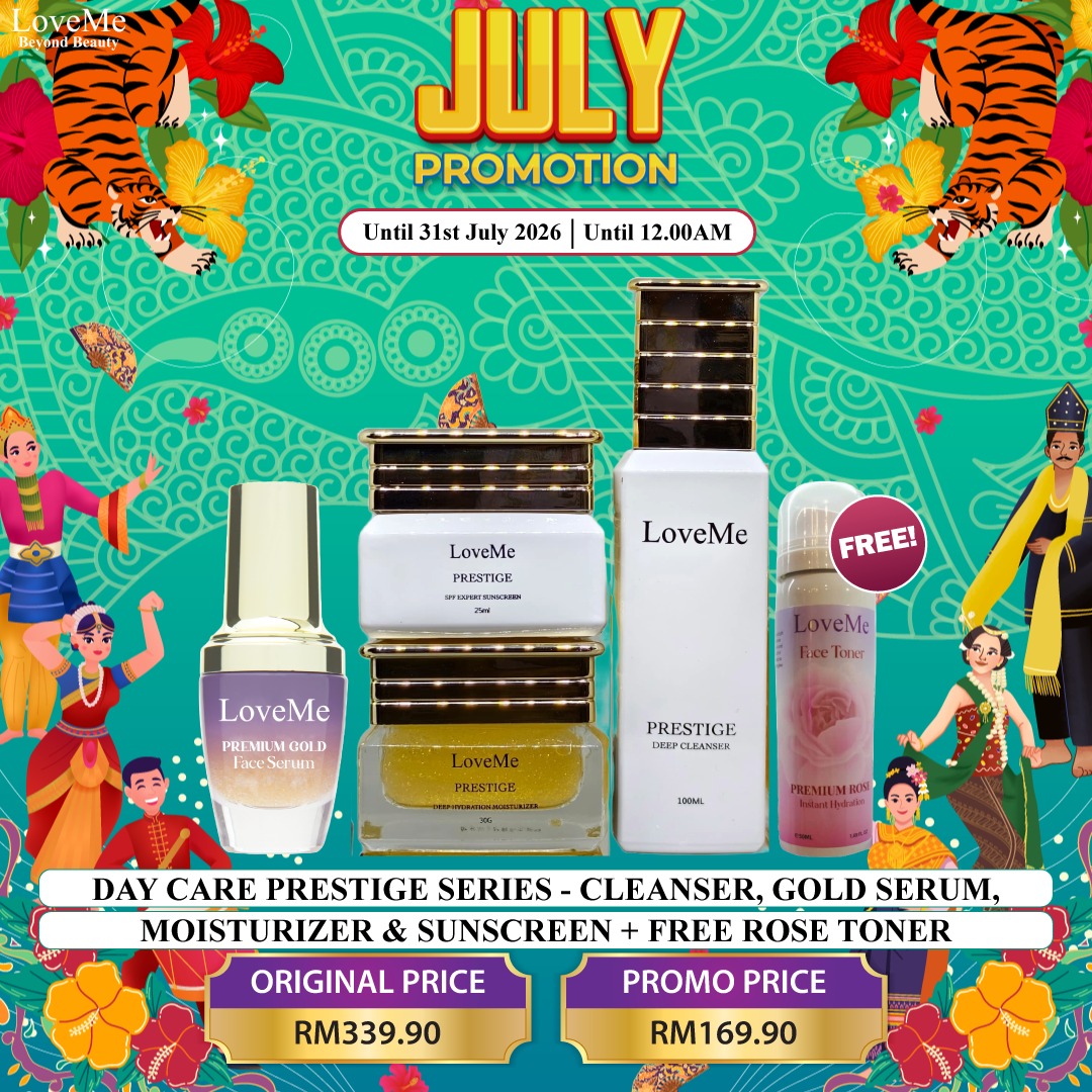 DAY CARE GOLD SERIES - CLEANSER, GOLD SERUM, MOISTURIZER AN D SUNSCREEN FREE ROSE TONER