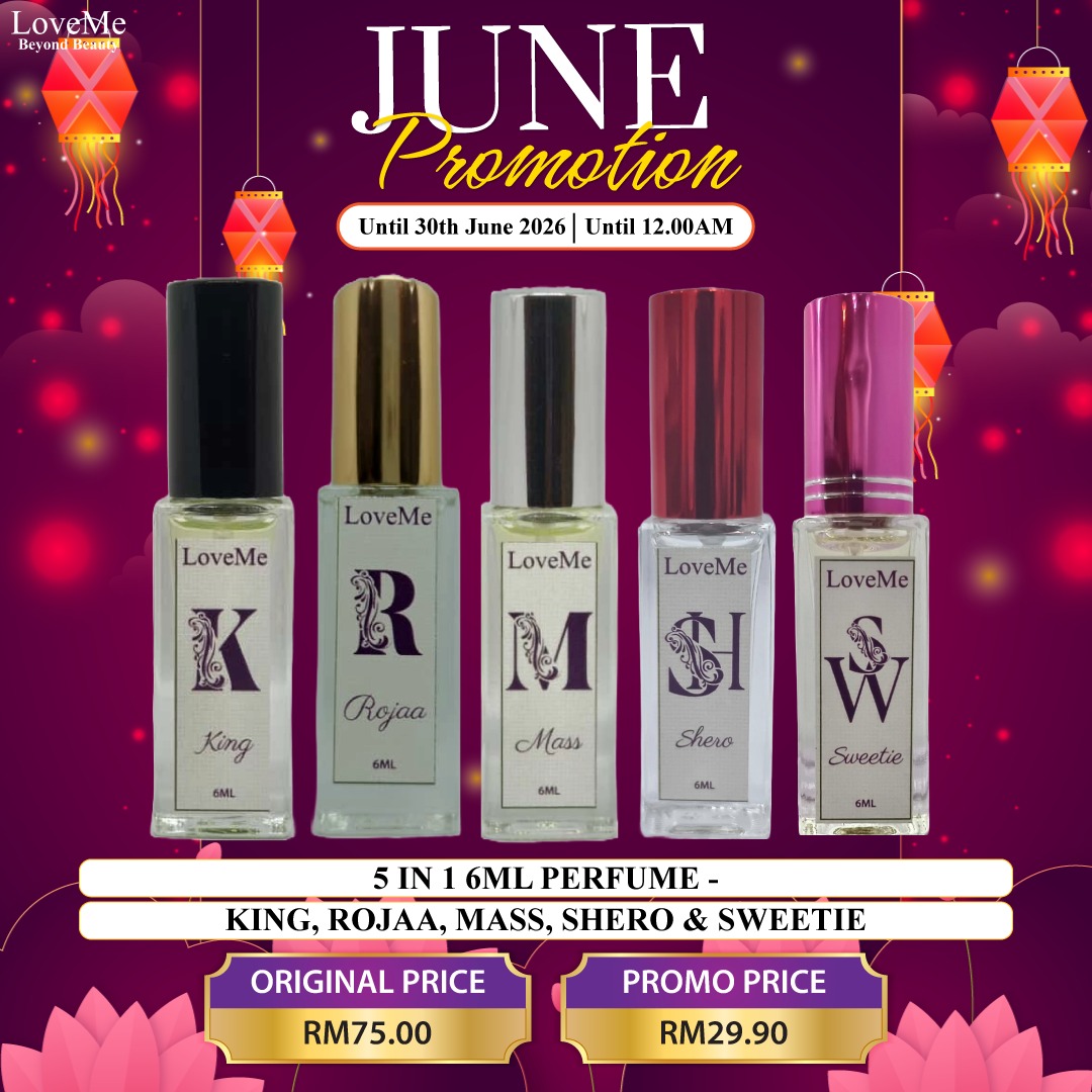 LOVEME 6ML COMBO - KING + ROJAA + MASS + SHERO + SWEETIE PERFUME