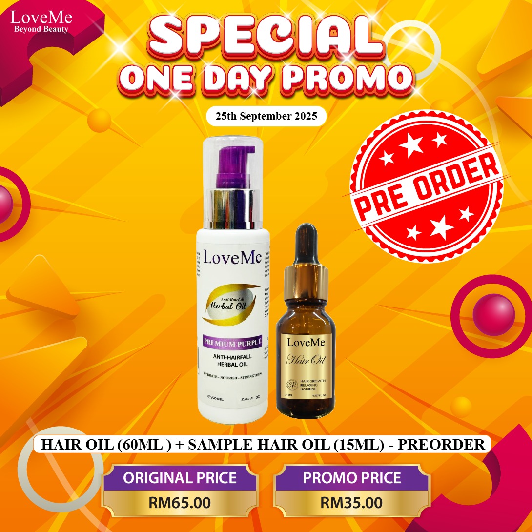 ANTI-HAIRFALL HERBAL OIL 60ML FREE SAMPLE HAIR OIL 15ML