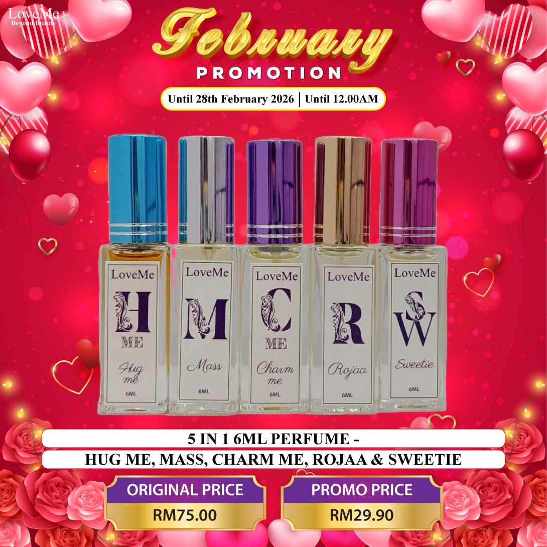 5 IN 1 6ML PERFUME - HUG ME, CHARM ME, MASS, ROJAA, SWEETIE