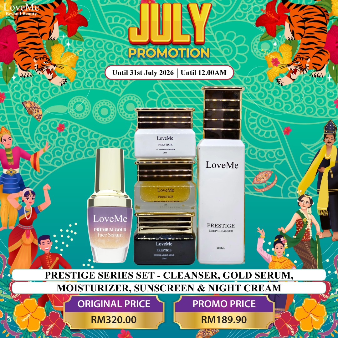 GOLD SERIES SET - GOLD CLEANSER, GOLD SERUM, MOISTURIZER, SUNSCREEN AND NIGHT CREAM